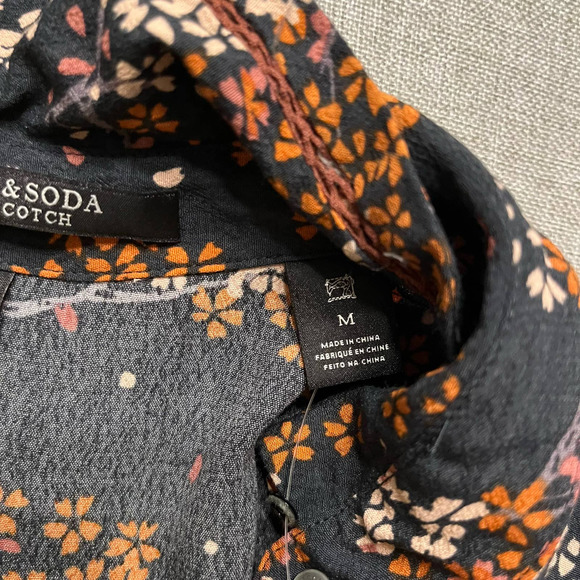 SCOTCH & SODA SHIRT DRESS VISCOSE Floral Print Women Size Medium - Picture 5 of 11